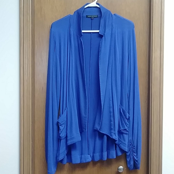 Beautiful blue open hi-low cardigan - Picture 1 of 7